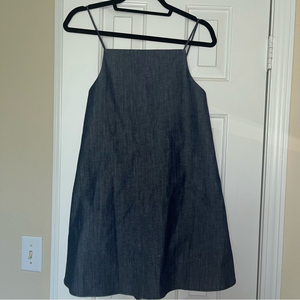 Zara Faux Denim Mini Dress